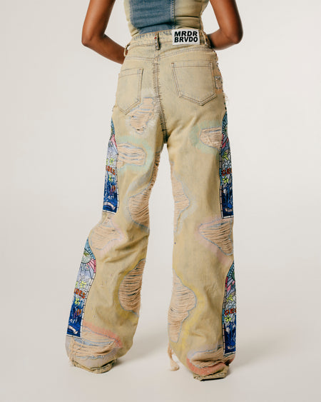 WOMEN'S EMBROIDERED DENIM