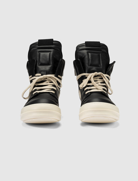 LEATHER GEOBASKET SNEAKERS