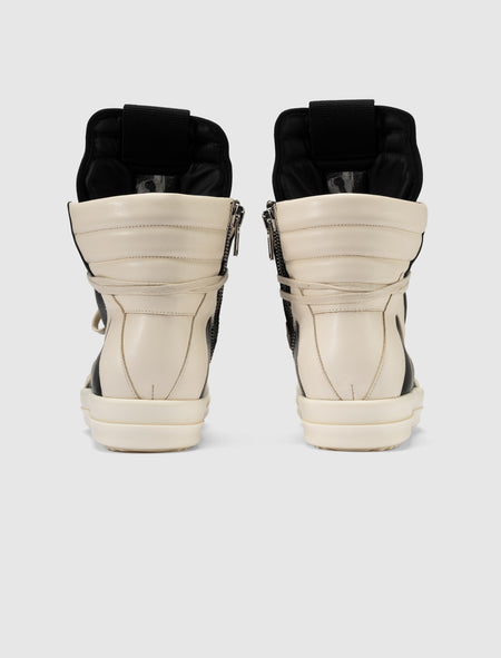 LEATHER GEOBASKET SNEAKERS