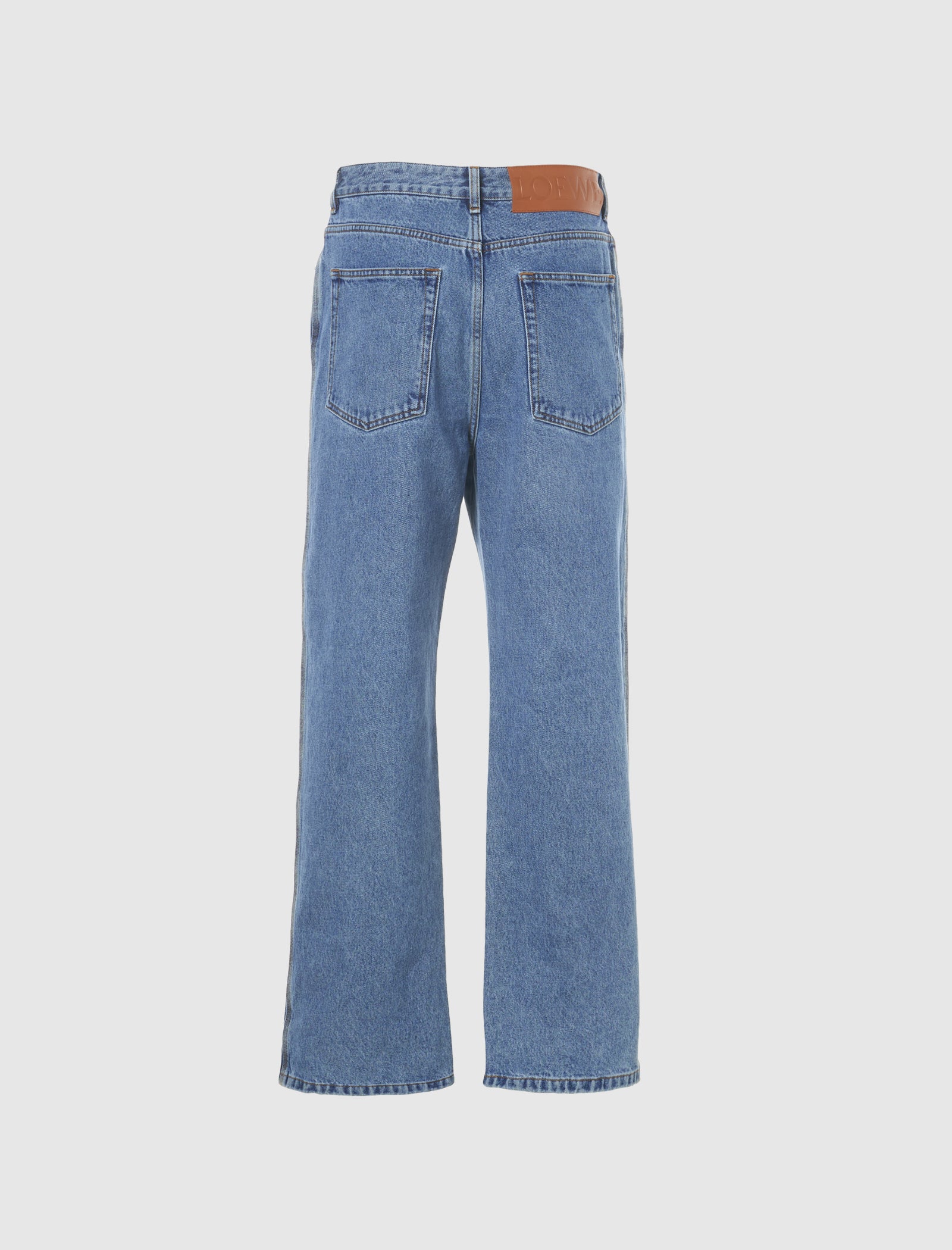 Anagram baggy jeans in denim White - LOEWE