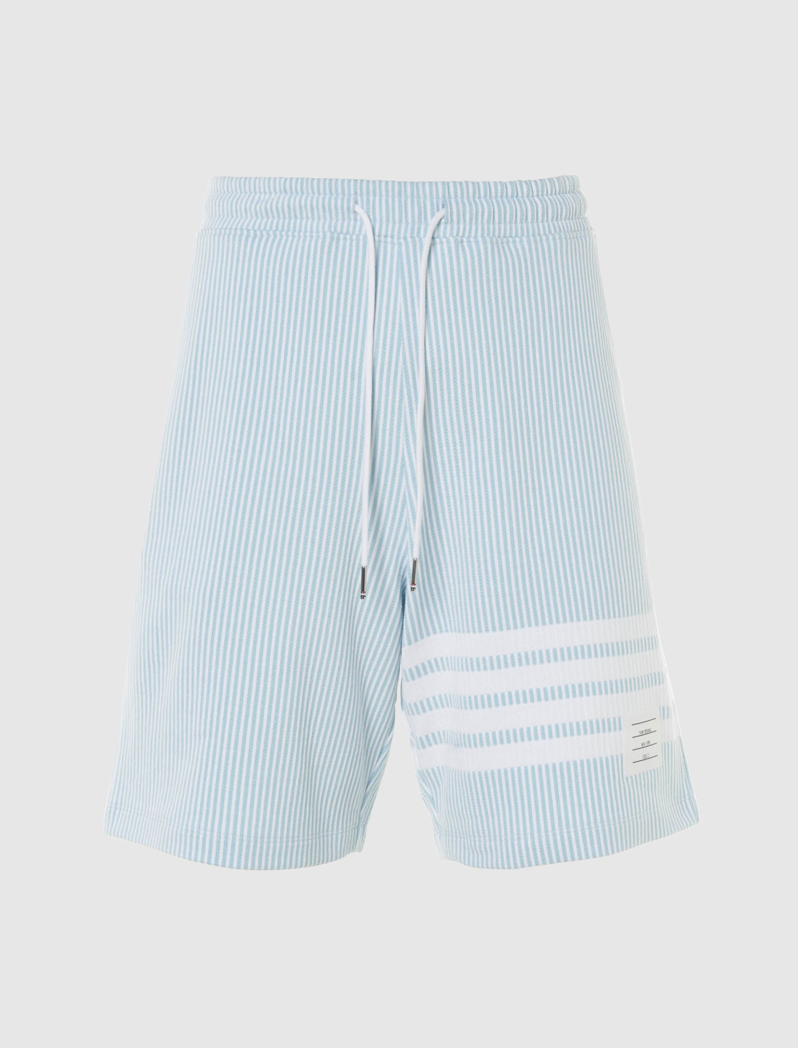 Thom Browne striped seersucker shorts - Grey
