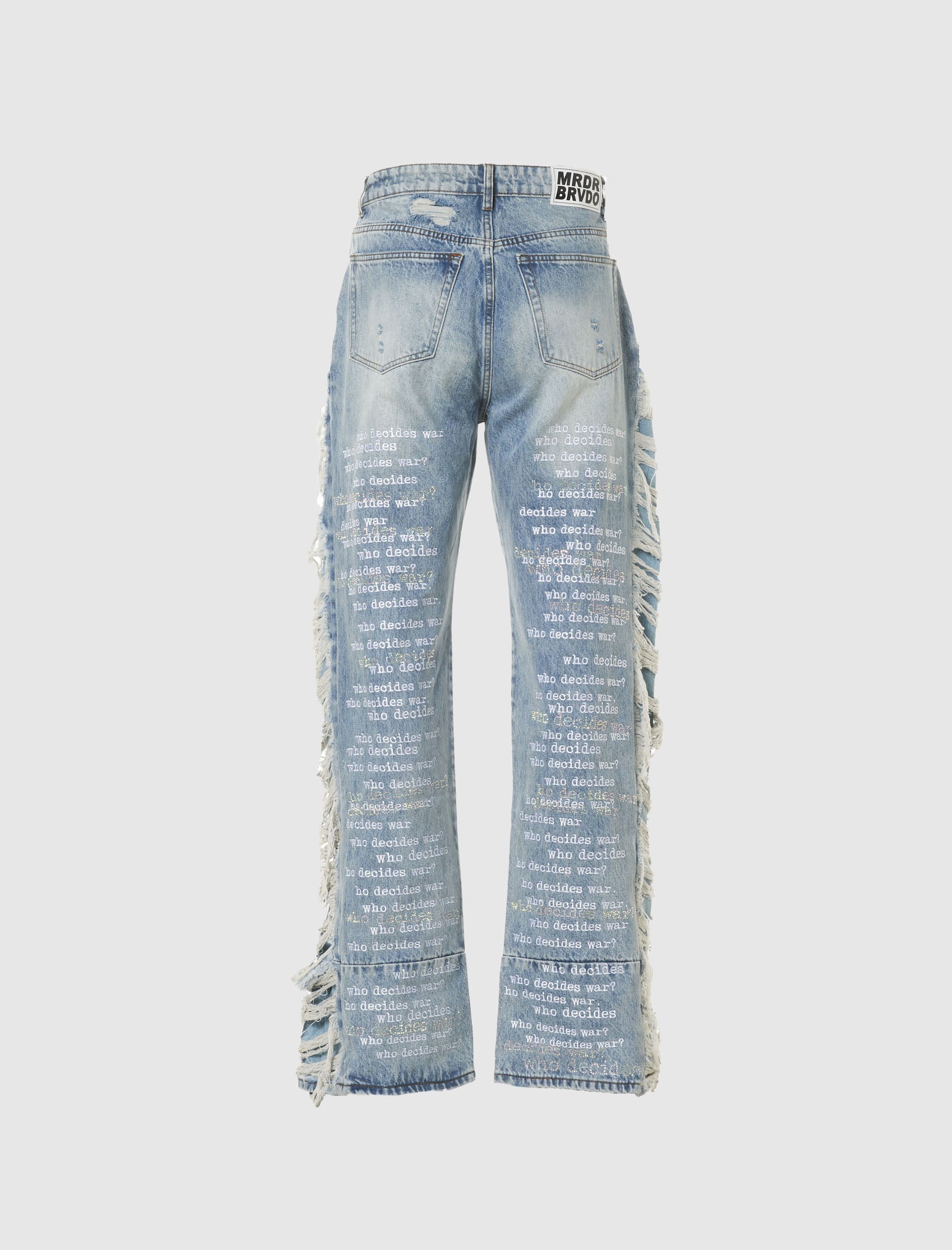 At War With Myself Mid-Rise Cargo Flare Jeans (Light Stone)