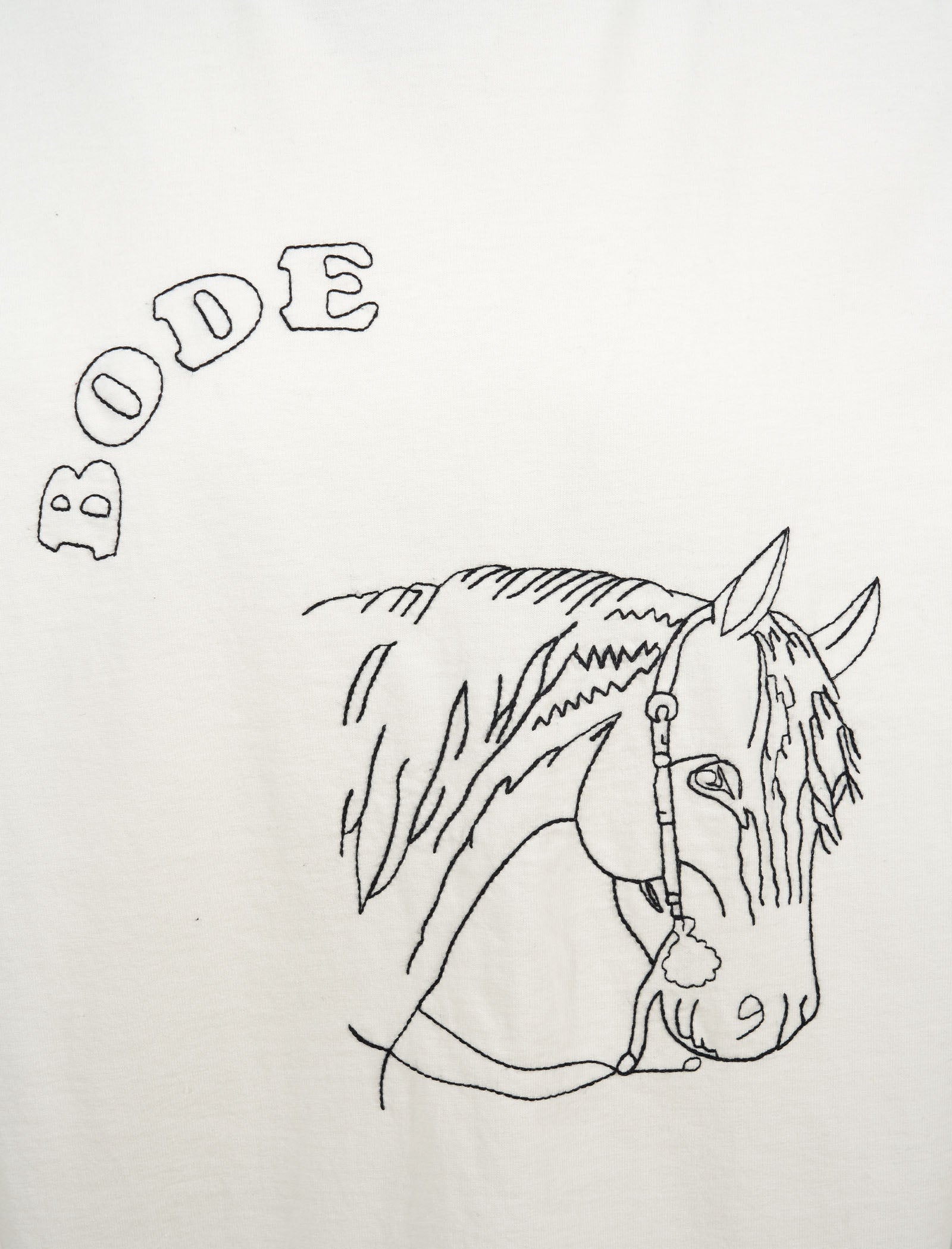 Embroidered Pony Tee - Cream – BODE